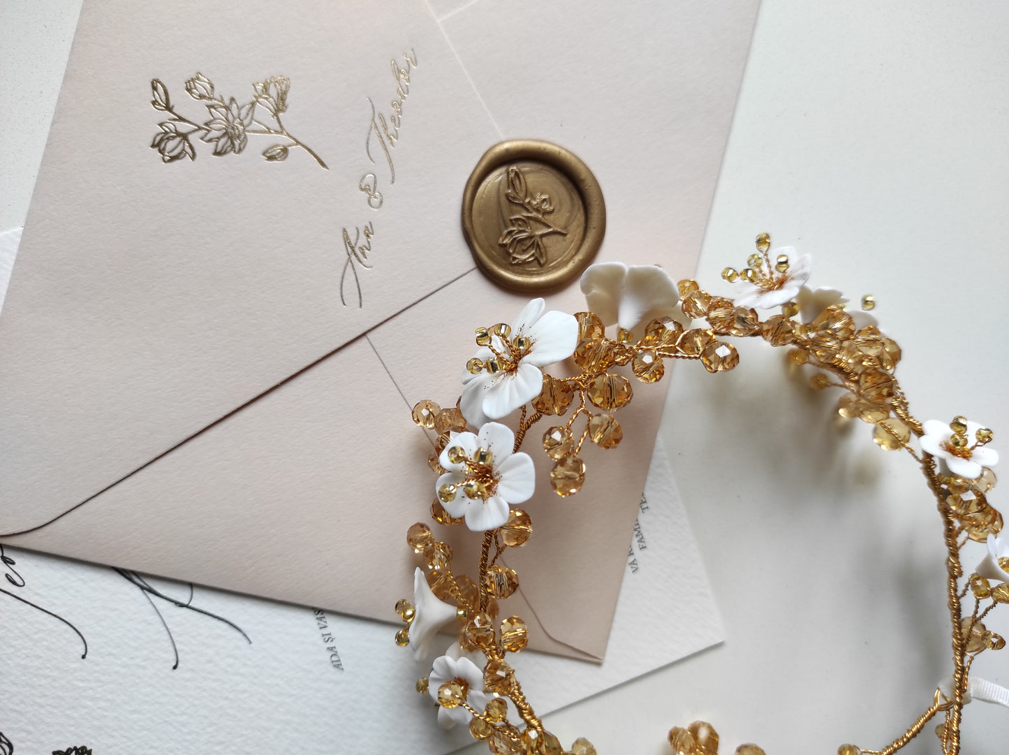 GOLD RUSH Hair vine || Luxury bridal hair vine - Handmade hair jewelry - Wedding head piece - Hair adornment - Bridal crown