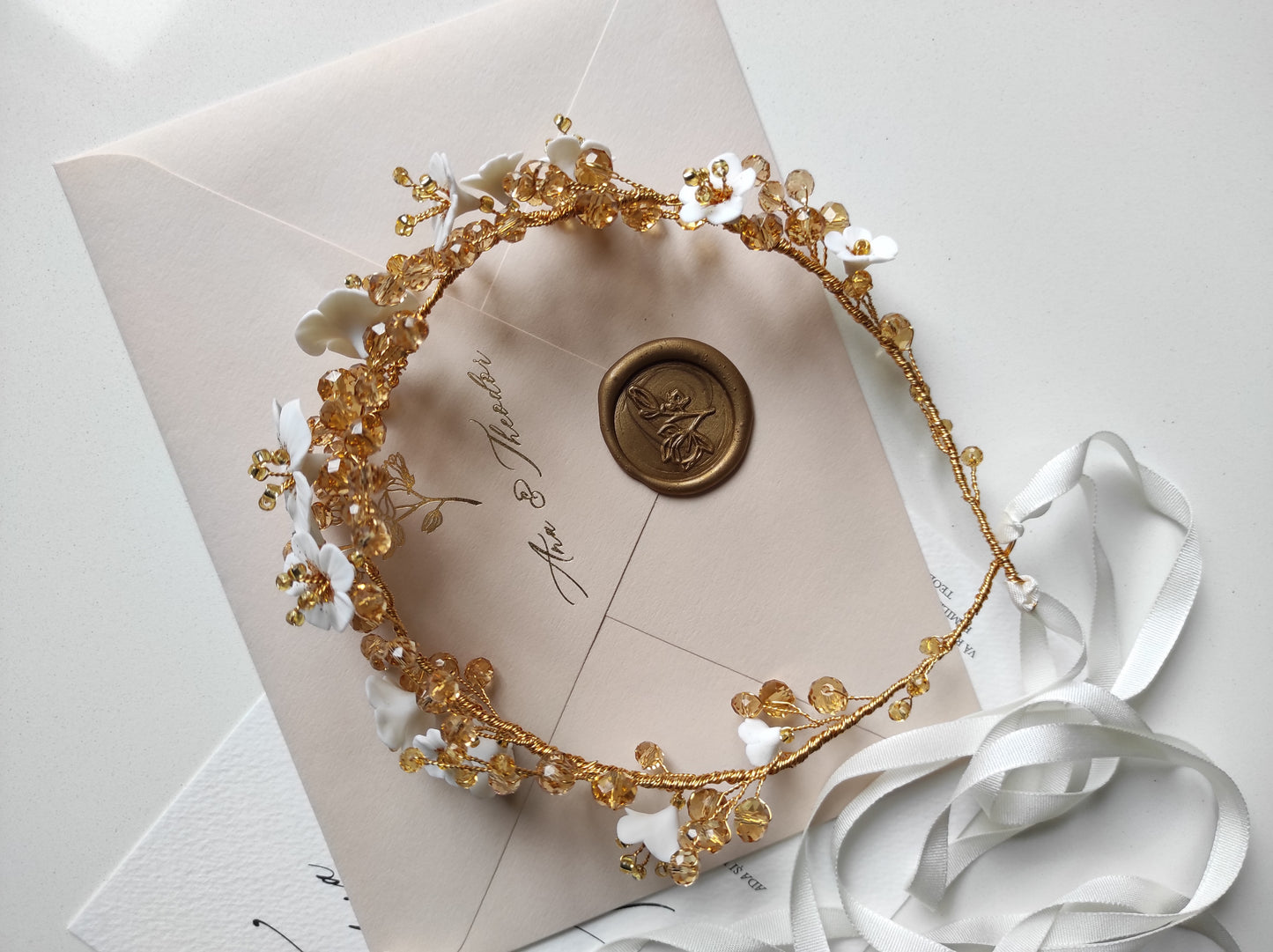GOLD RUSH Hair vine || Luxury bridal hair vine - Handmade hair jewelry - Wedding head piece - Hair adornment - Bridal crown