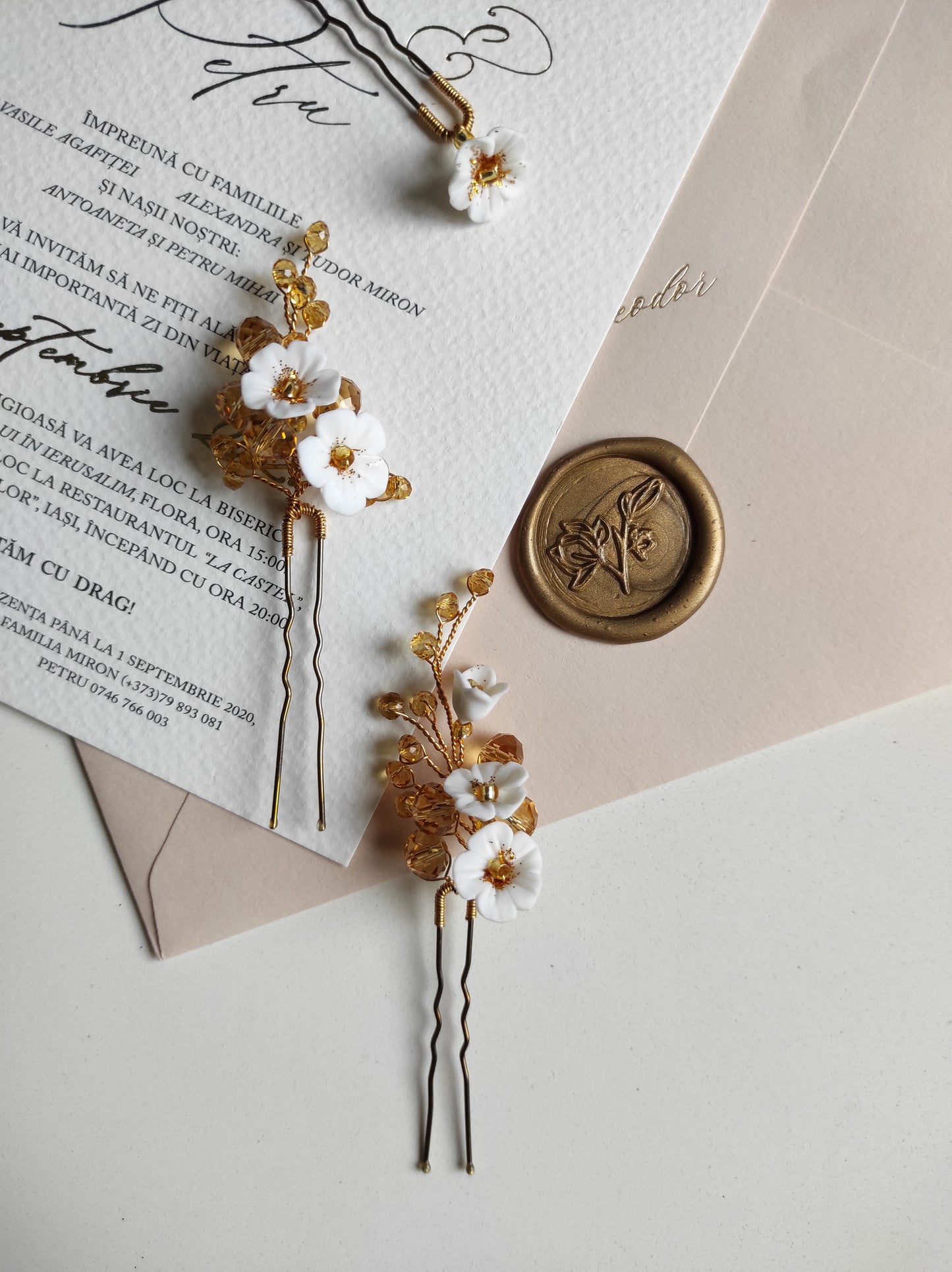 GOLD RUSH Hairpins || Bridal accessories / Wedding hair pins / Bridal hair pieces / Engagement jewelry / Hair adornment / Bridesmaids gift
