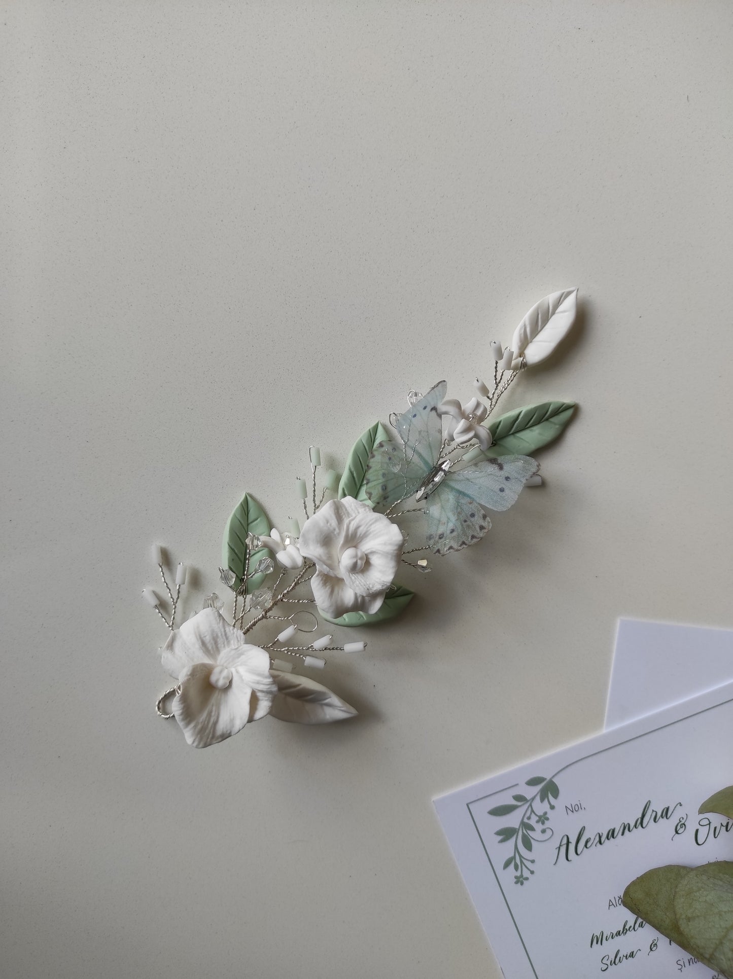FLY WITH ME || Unique wedding hair vine - Bridal hair accessory set -  Wedding jewelry - Engagement jewelry - Bridal head piece -  Floral head piece